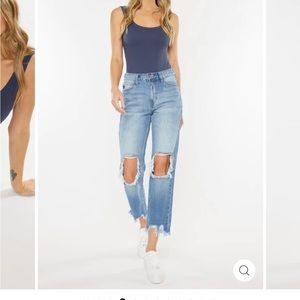 Kancan Distressed Mom Jeans